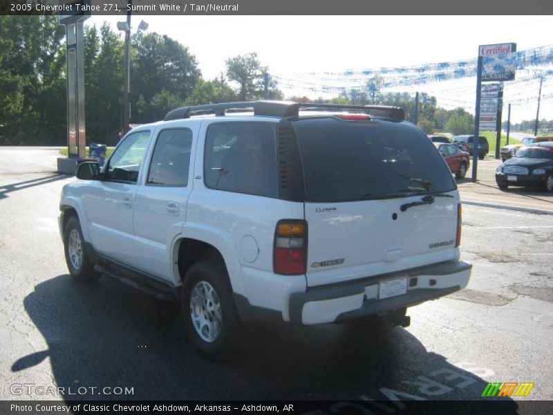 Summit White / Tan/Neutral 2005 Chevrolet Tahoe Z71