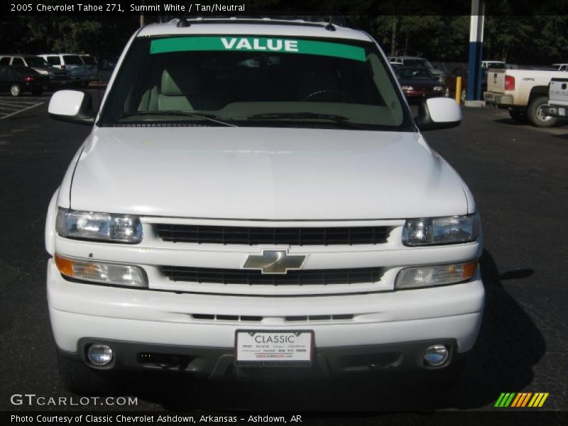 Summit White / Tan/Neutral 2005 Chevrolet Tahoe Z71