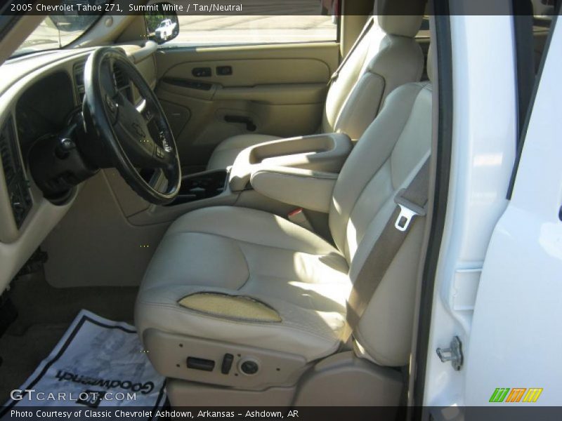 Summit White / Tan/Neutral 2005 Chevrolet Tahoe Z71