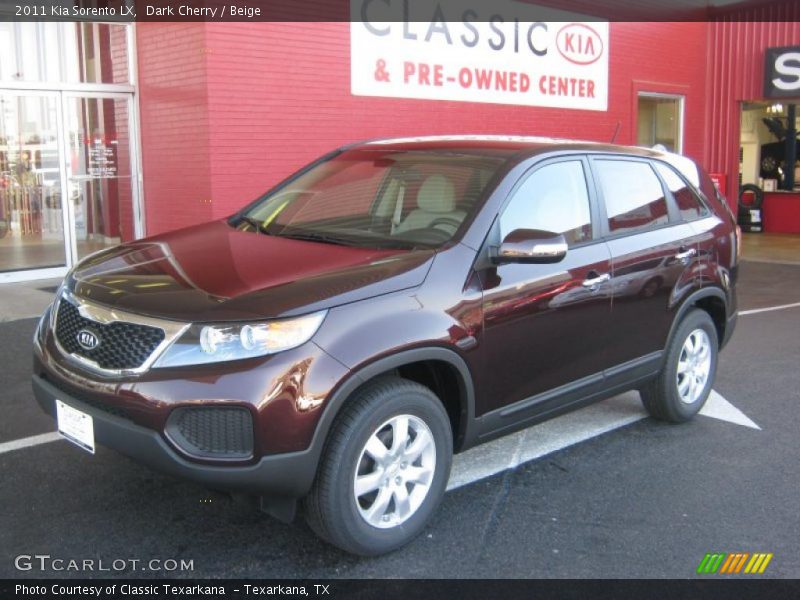 Dark Cherry / Beige 2011 Kia Sorento LX