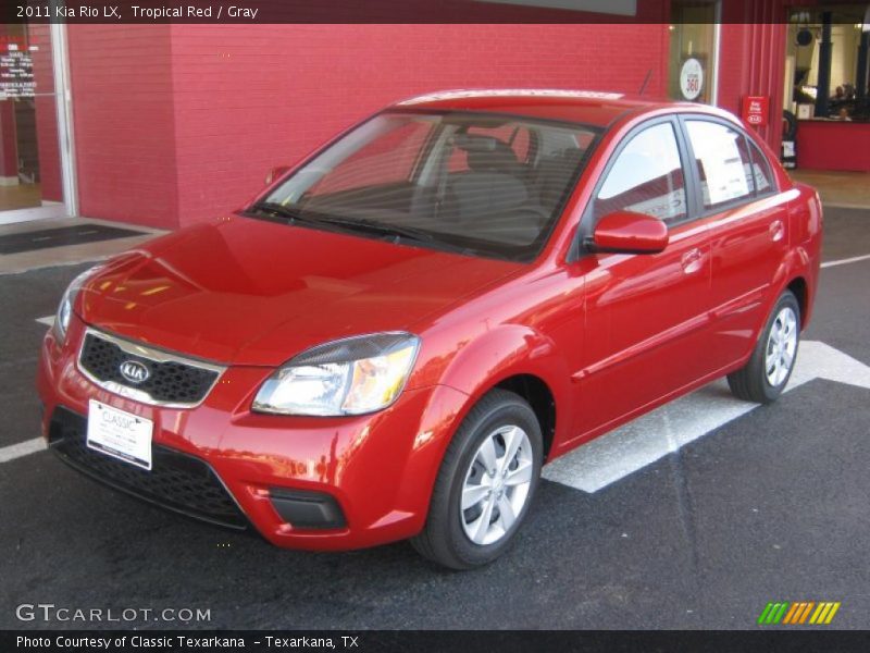 Tropical Red / Gray 2011 Kia Rio LX