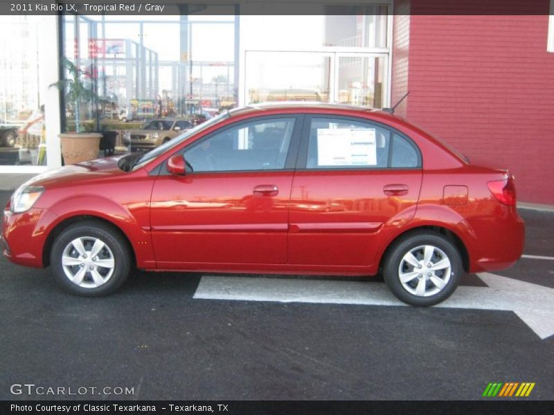 Tropical Red / Gray 2011 Kia Rio LX