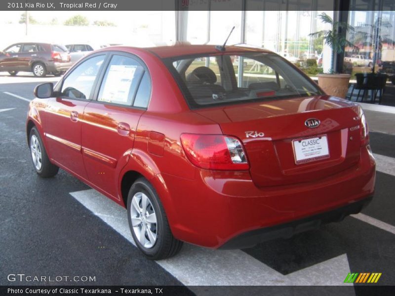 Tropical Red / Gray 2011 Kia Rio LX