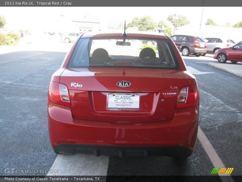 Tropical Red / Gray 2011 Kia Rio LX