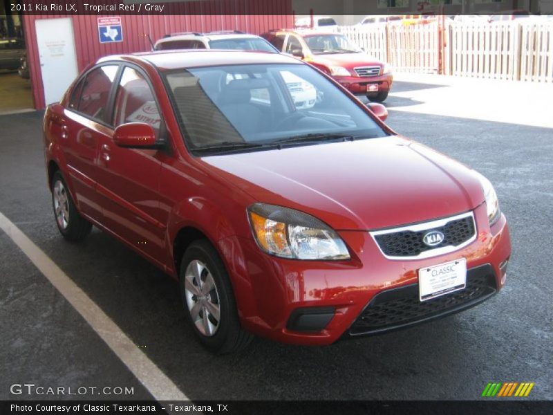 Tropical Red / Gray 2011 Kia Rio LX
