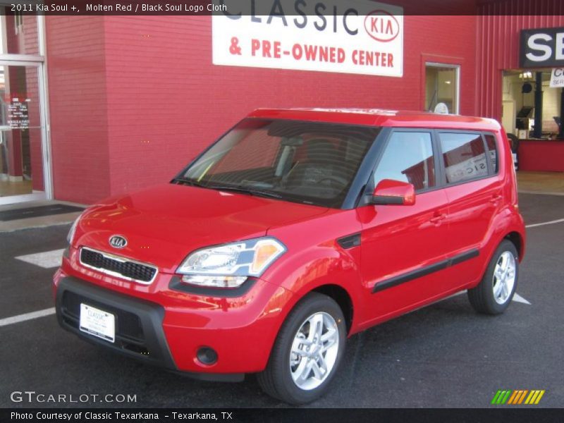 Molten Red / Black Soul Logo Cloth 2011 Kia Soul +
