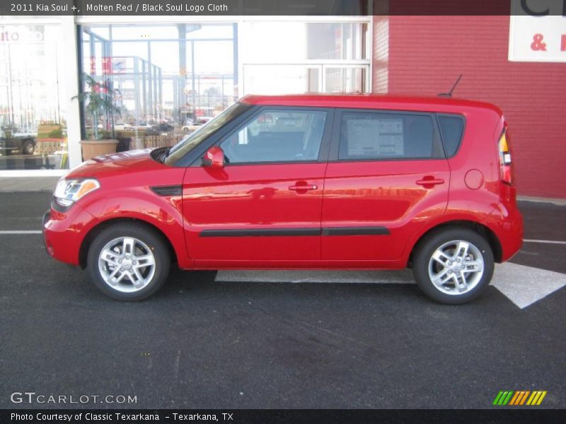 Molten Red / Black Soul Logo Cloth 2011 Kia Soul +
