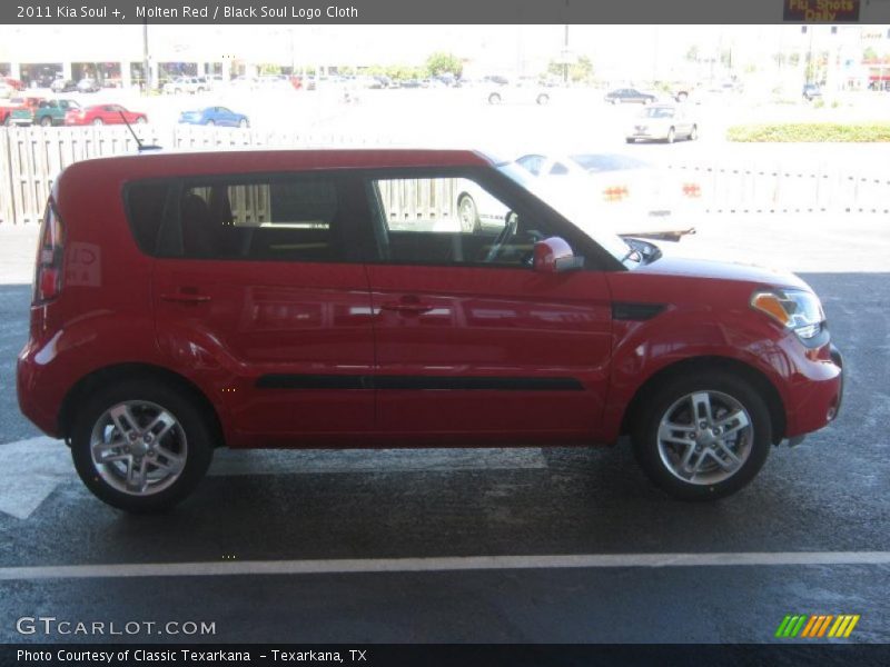 Molten Red / Black Soul Logo Cloth 2011 Kia Soul +