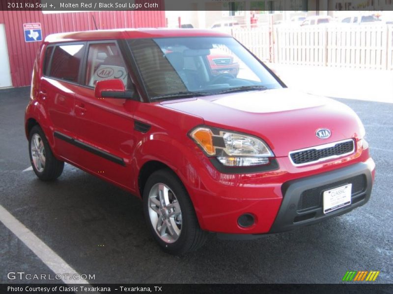 Molten Red / Black Soul Logo Cloth 2011 Kia Soul +