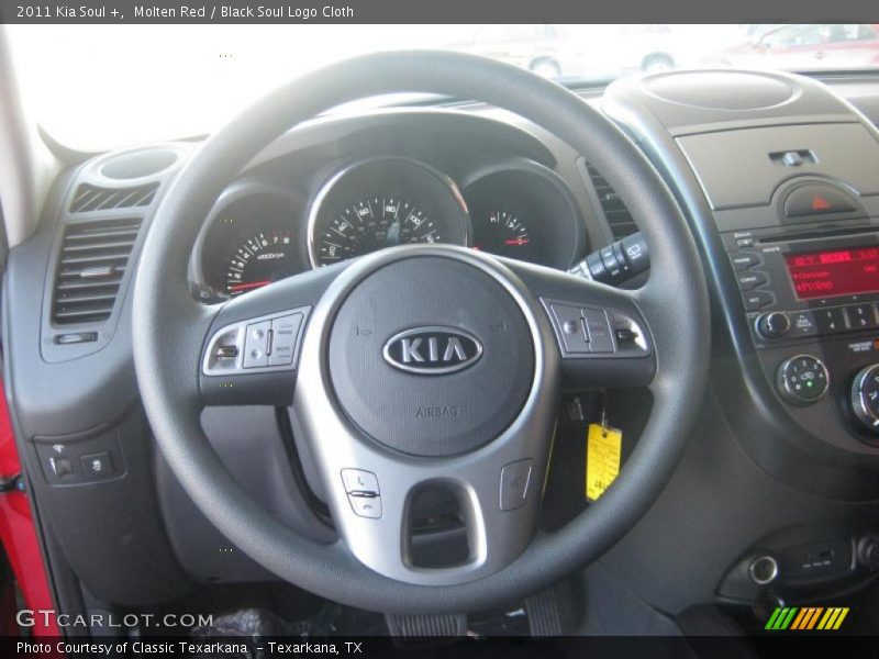 Molten Red / Black Soul Logo Cloth 2011 Kia Soul +