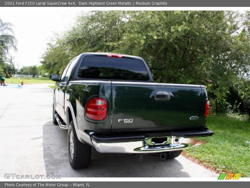 Dark Highland Green Metallic / Medium Graphite 2001 Ford F150 Lariat SuperCrew 4x4