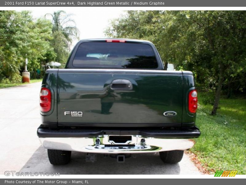 Dark Highland Green Metallic / Medium Graphite 2001 Ford F150 Lariat SuperCrew 4x4