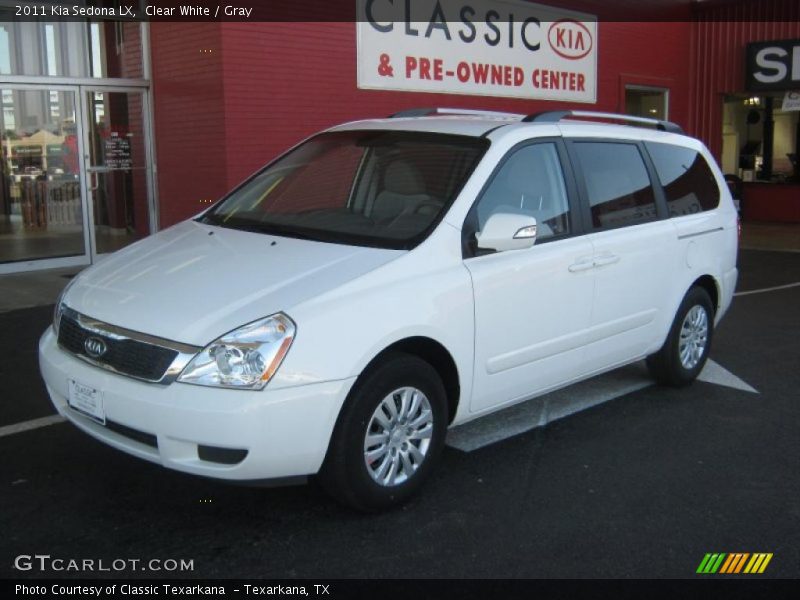 Clear White / Gray 2011 Kia Sedona LX