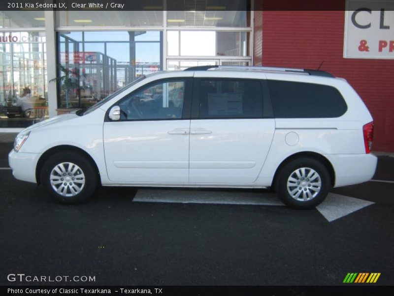 Clear White / Gray 2011 Kia Sedona LX