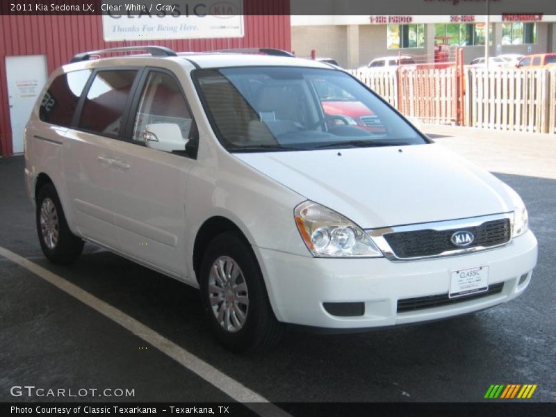 Clear White / Gray 2011 Kia Sedona LX