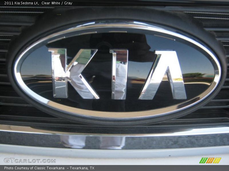 Clear White / Gray 2011 Kia Sedona LX