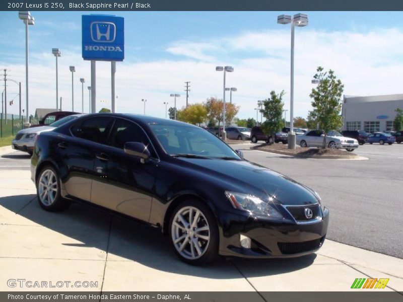 Black Sapphire Pearl / Black 2007 Lexus IS 250