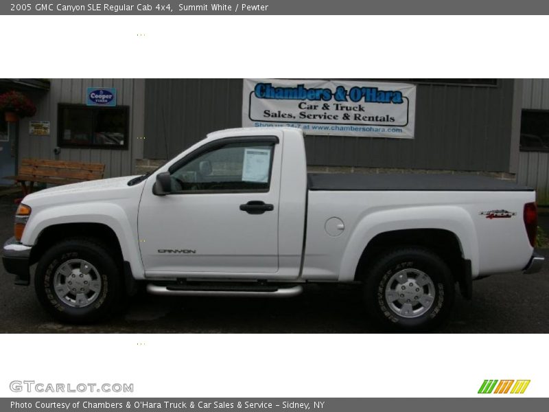 Summit White / Pewter 2005 GMC Canyon SLE Regular Cab 4x4