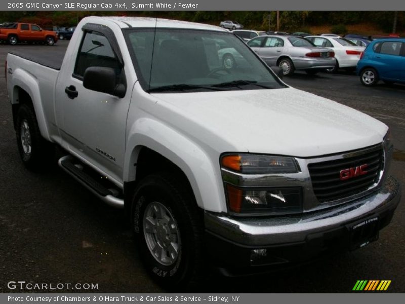 Summit White / Pewter 2005 GMC Canyon SLE Regular Cab 4x4