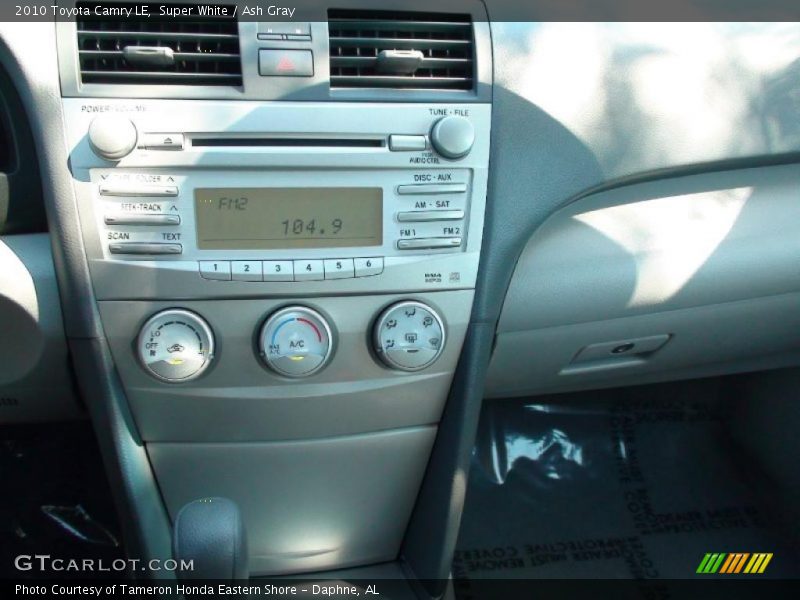 Super White / Ash Gray 2010 Toyota Camry LE