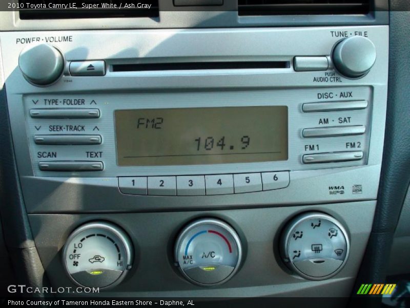 Super White / Ash Gray 2010 Toyota Camry LE