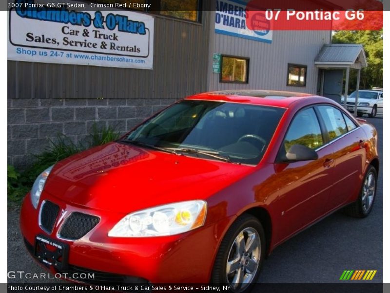Crimson Red / Ebony 2007 Pontiac G6 GT Sedan
