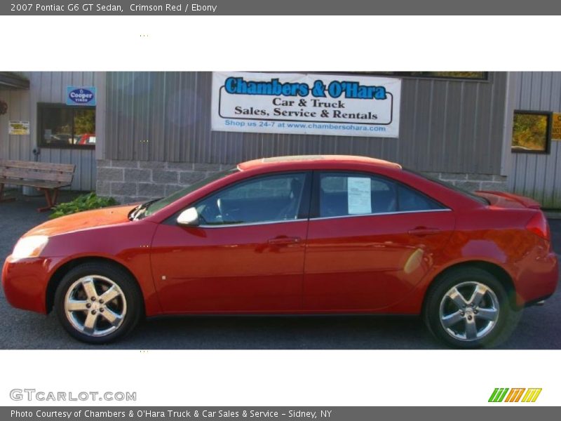 Crimson Red / Ebony 2007 Pontiac G6 GT Sedan