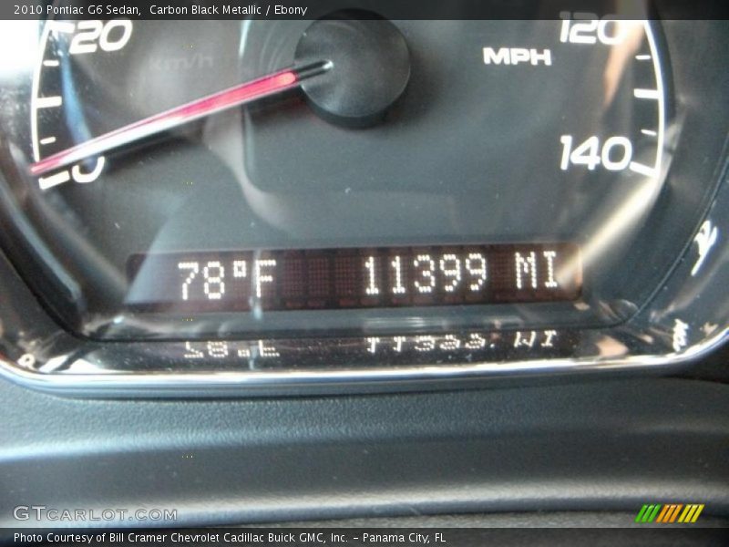 Carbon Black Metallic / Ebony 2010 Pontiac G6 Sedan