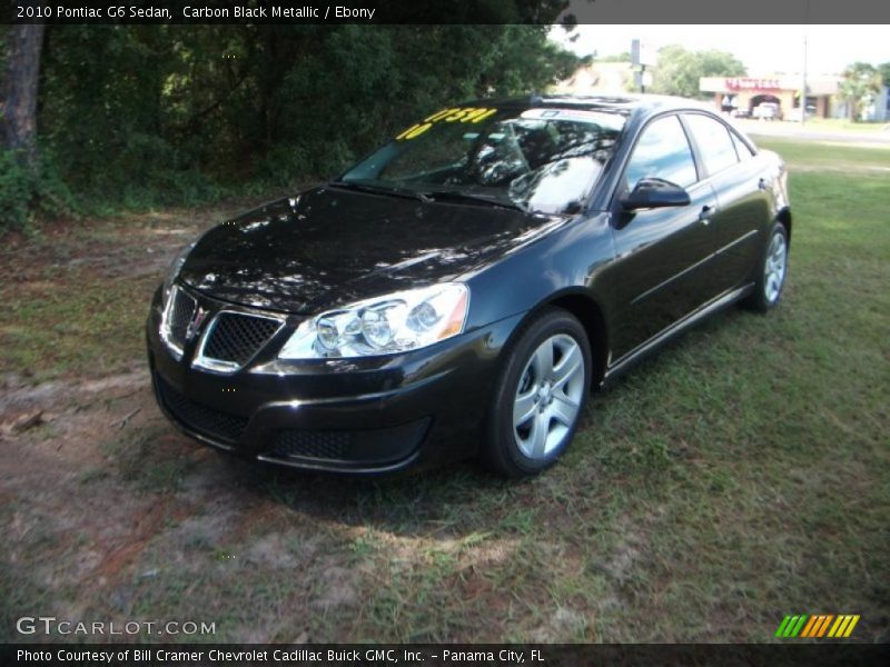 Carbon Black Metallic / Ebony 2010 Pontiac G6 Sedan
