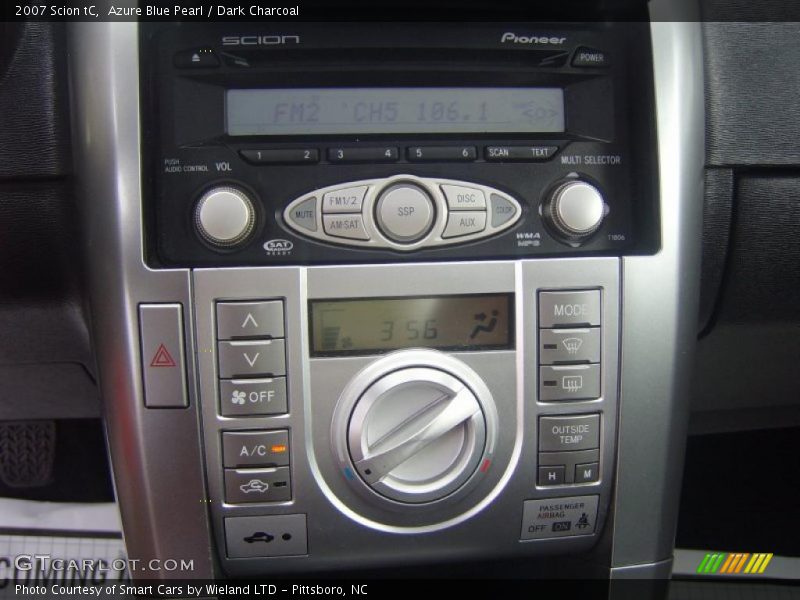 Azure Blue Pearl / Dark Charcoal 2007 Scion tC