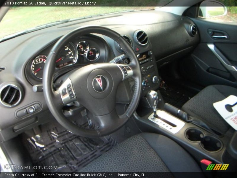 Quicksilver Metallic / Ebony 2010 Pontiac G6 Sedan