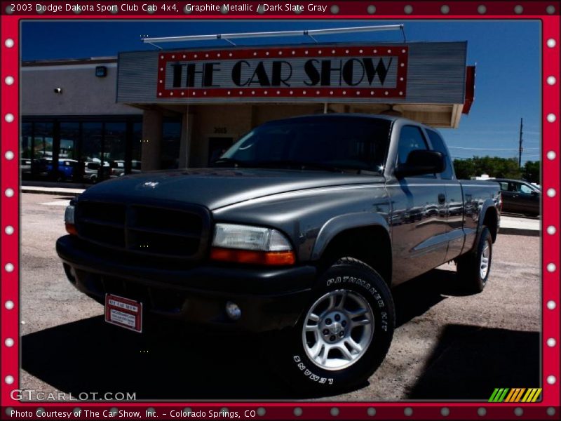 Graphite Metallic / Dark Slate Gray 2003 Dodge Dakota Sport Club Cab 4x4