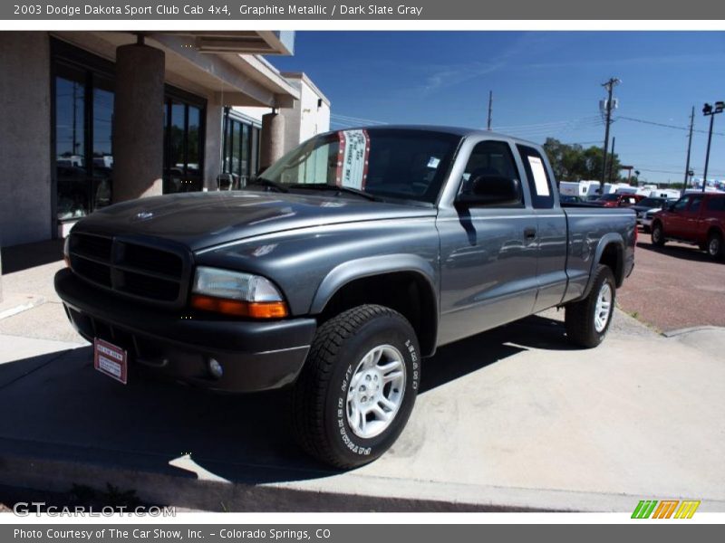 Graphite Metallic / Dark Slate Gray 2003 Dodge Dakota Sport Club Cab 4x4