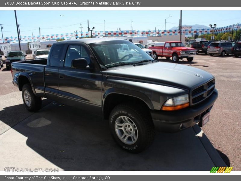 Graphite Metallic / Dark Slate Gray 2003 Dodge Dakota Sport Club Cab 4x4