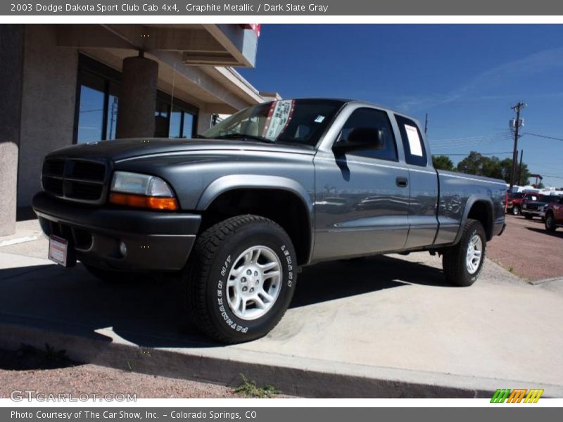 Graphite Metallic / Dark Slate Gray 2003 Dodge Dakota Sport Club Cab 4x4