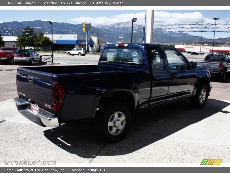 Indigo Blue Metallic / Pewter 2004 GMC Canyon SL Extended Cab 4x4