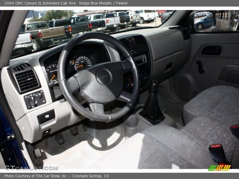Indigo Blue Metallic / Pewter 2004 GMC Canyon SL Extended Cab 4x4