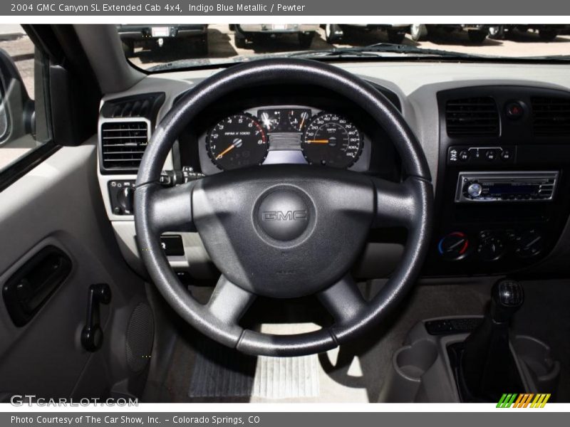 Indigo Blue Metallic / Pewter 2004 GMC Canyon SL Extended Cab 4x4