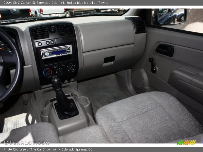 Indigo Blue Metallic / Pewter 2004 GMC Canyon SL Extended Cab 4x4