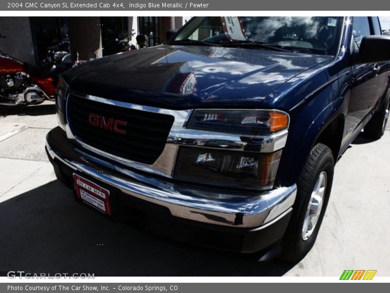 Indigo Blue Metallic / Pewter 2004 GMC Canyon SL Extended Cab 4x4