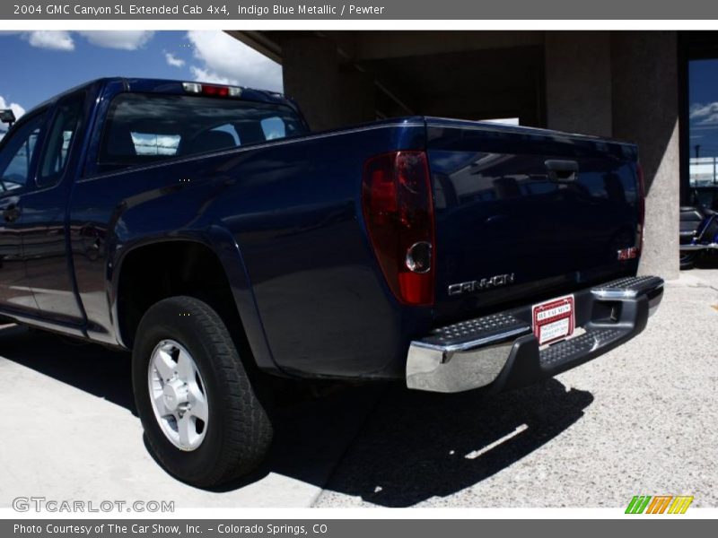 Indigo Blue Metallic / Pewter 2004 GMC Canyon SL Extended Cab 4x4