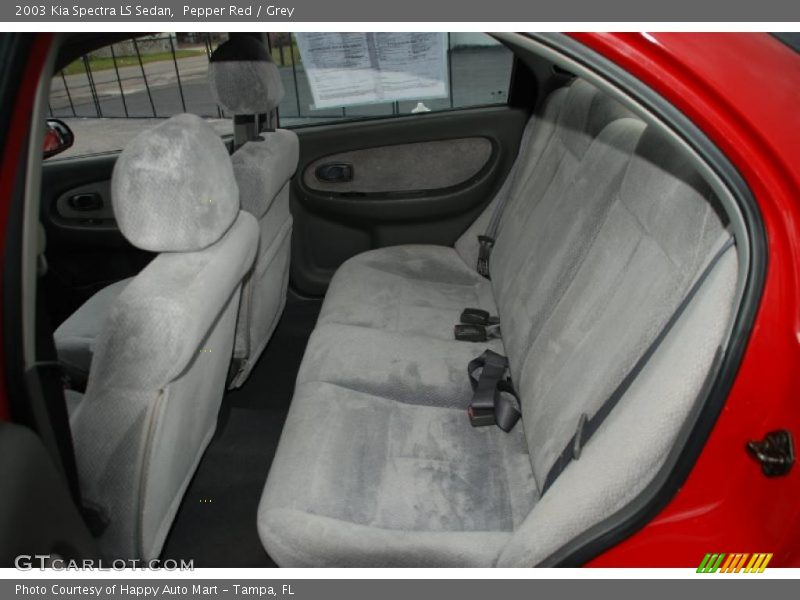 Pepper Red / Grey 2003 Kia Spectra LS Sedan