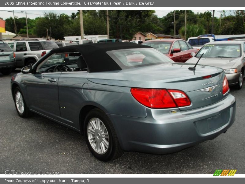 Clearwater Blue Pearl / Dark Slate Gray 2009 Chrysler Sebring Touring Convertible