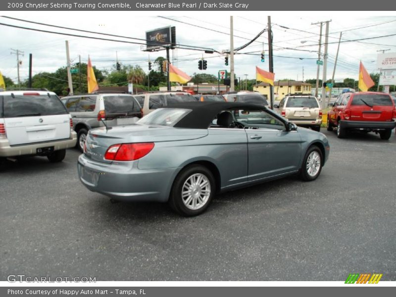 Clearwater Blue Pearl / Dark Slate Gray 2009 Chrysler Sebring Touring Convertible