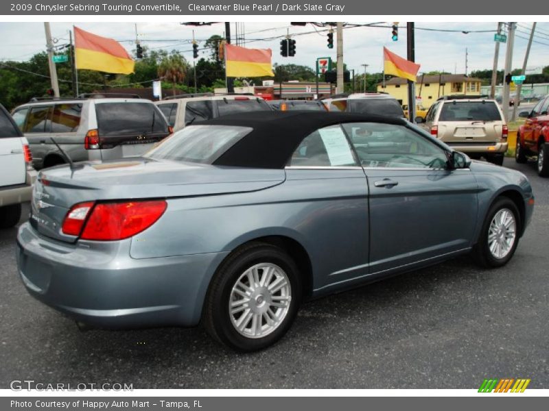 Clearwater Blue Pearl / Dark Slate Gray 2009 Chrysler Sebring Touring Convertible