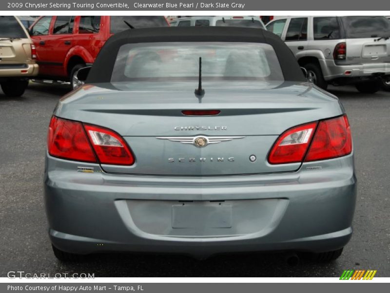 Clearwater Blue Pearl / Dark Slate Gray 2009 Chrysler Sebring Touring Convertible