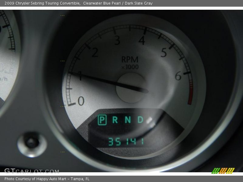 Clearwater Blue Pearl / Dark Slate Gray 2009 Chrysler Sebring Touring Convertible