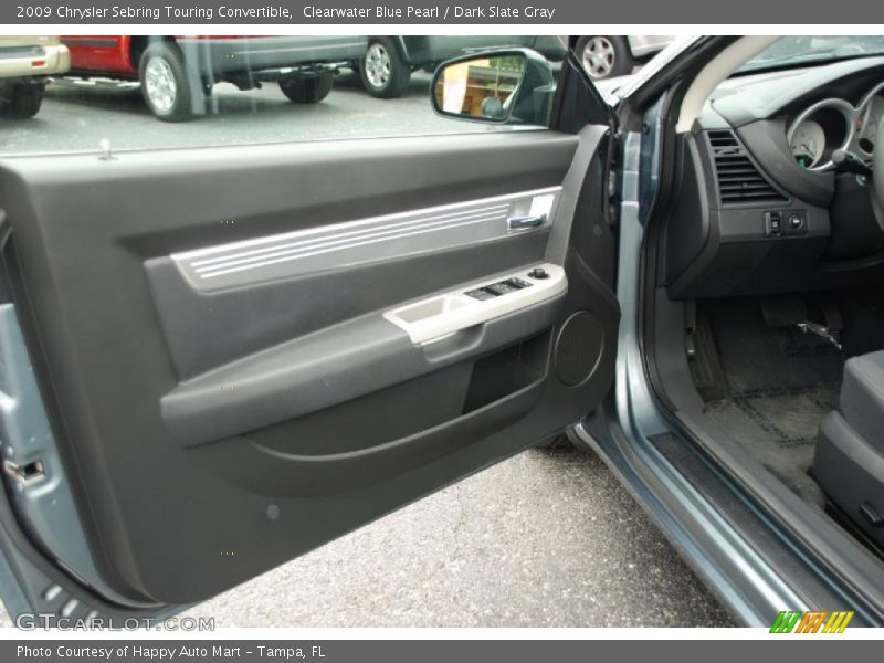 Clearwater Blue Pearl / Dark Slate Gray 2009 Chrysler Sebring Touring Convertible
