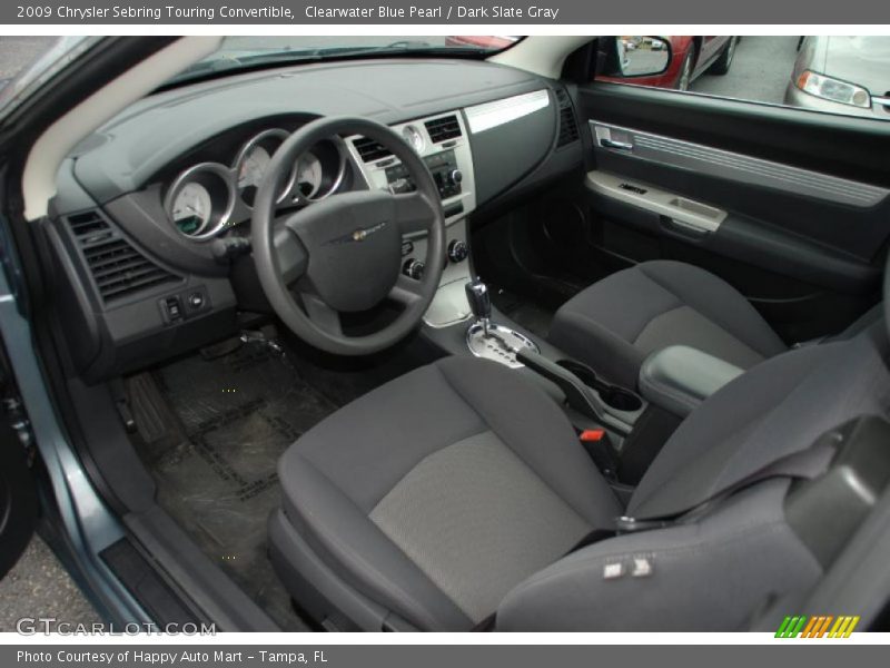 Clearwater Blue Pearl / Dark Slate Gray 2009 Chrysler Sebring Touring Convertible