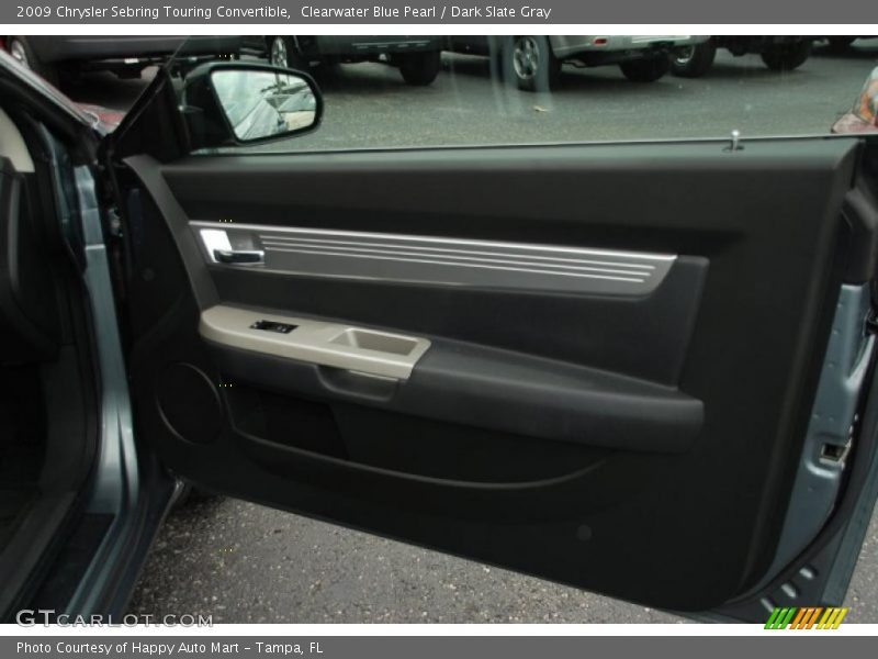 Clearwater Blue Pearl / Dark Slate Gray 2009 Chrysler Sebring Touring Convertible